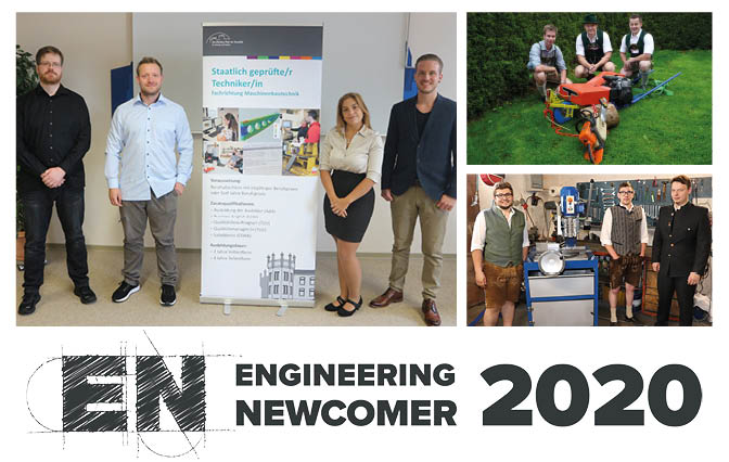 drei Bilder Gewinner der Engineering Newcomer Challenge 2020