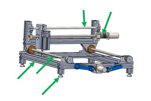 technische Zeichnung Lasergravurmaschine